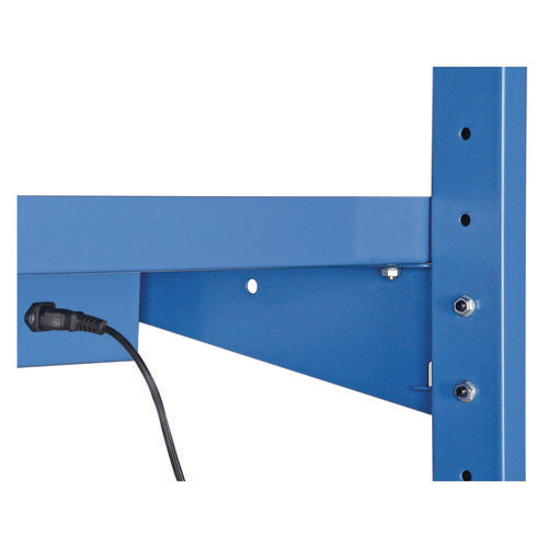 Upper Workbench Shelf, 6 Single Outlets, For Use With 60" Wide Workbenches, 100 Lb Weight Capacity