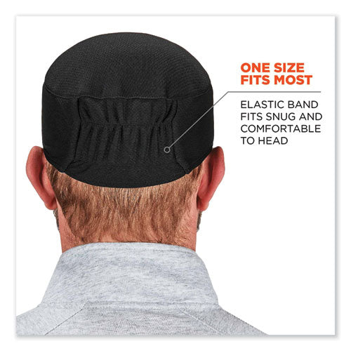 Chill-its 6630 High-performance Terry Cloth Skull Cap, Polyester, One Size Fits Most, Black