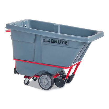 Brute Duratilt Frame Tilt Truck, Heavy Duty, 0.5 Cu Yd, 1,400 Lb Capacity, Rotomolded Resin/leakproof Polyethylene, Gray