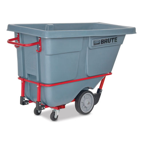 Brute Duratilt Frame Tilt Truck, Heavy Duty, 0.5 Cu Yd, 1,400 Lb Capacity, Rotomolded Resin/leakproof Polyethylene, Gray