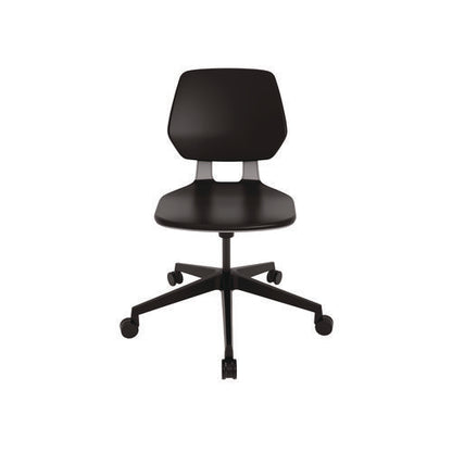 Commute Task Chair, Supports Up To 275 Lb, 18.25" To 22.25" Seat Height, Black Seat, Black Back, Black Base