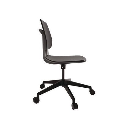 Commute Task Chair, Supports Up To 275 Lb, 18.25" To 22.25" Seat Height, Black Seat, Black Back, Black Base