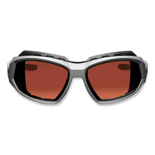 Skullerz Loki Safety Glasses/goggles, Gray Nylon Impact Frame, Polarized Copper Polycarbonate Lens