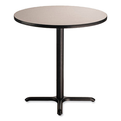 Cafe Table, 36" Diameter X 36h, Round Top/x-base, Gray Nebula Top, Black Base