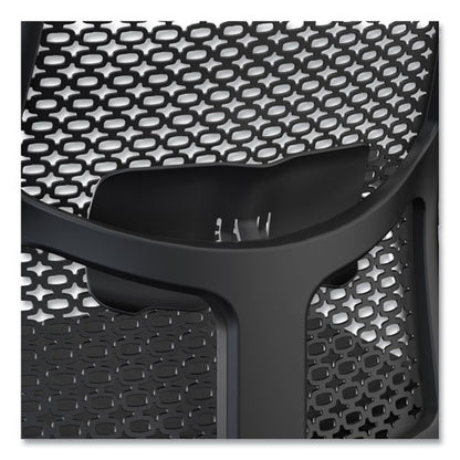 Ignition 2.0 Reactiv Mid-back Task Chair, 17.25" To 21.75" Seat Height, Black Fabric Seat, Black Back