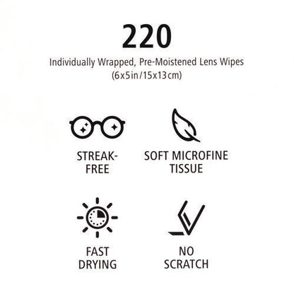 Lens Wipes, 6 X 5, 220/carton