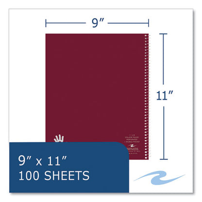 Lefty Notebook, 1 Subject, College Rule, Randomly Assorted Cover Color, (100) 11 X 9 Sheets. 24/carton