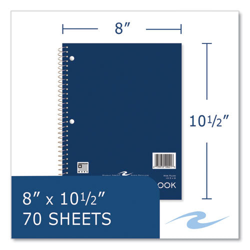 Subject Wirebound Promo Notebook, 1-subject, Wide/legal Rule, Assorted Cover, (70) 10.5 X 8 Sheets, 24/carton