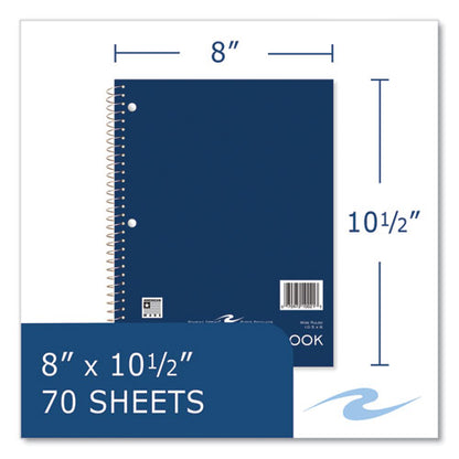 Subject Wirebound Promo Notebook, 1-subject, Wide/legal Rule, Assorted Cover, (70) 10.5 X 8 Sheets, 24/carton