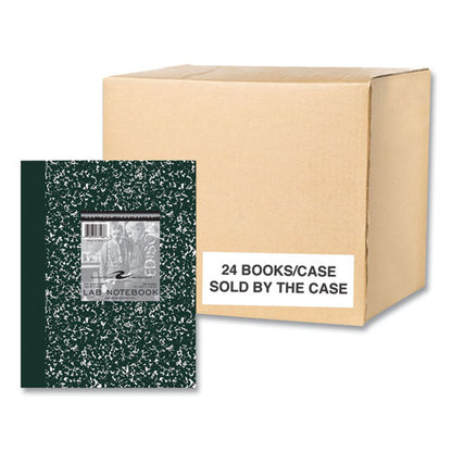 Lab And Science Notebook, Quadrille Rule (5 Sq In), Green Marble Cover, (60) 10.13 X 7.88 Sheets, 24/carton