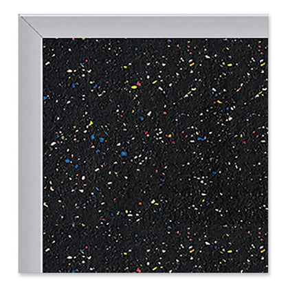 Aluminum-frame Recycled Rubber Bulletin Boards, 96.5" X 48.5", Confetti Surface, Satin Aluminum Frame