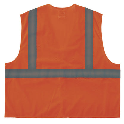 Glowear 8205hl-eco Class 2 Recycled Hi-vis Vest, Mesh, Polyester, Large/x-large, Orange