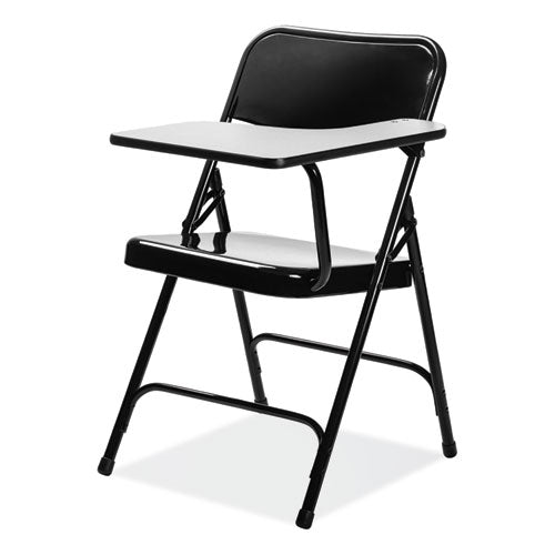 5200 Series Left-side Tablet-arm Folding Chair, Supports 480 Lb, 17.25" Seat Height, Black, 2/carton