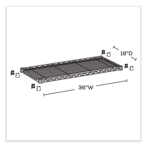 Industrial Extra Shelf Pack, 36w X 18d X 1.5h Steel. Black, 2/pack