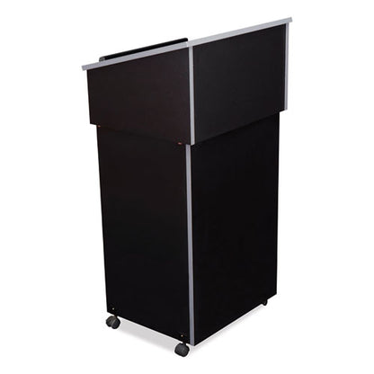 Tabletop Lectern And Av Cart/lectern Base, 23.75 X 19.87 X 47.5, Black