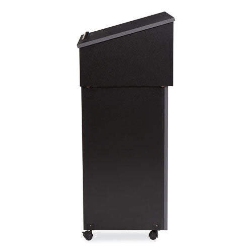 Tabletop Lectern And Av Cart/lectern Base, 23.75 X 19.87 X 47.5, Black