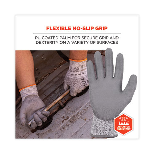 Proflex 7030 Ansi A3 Pu Coated Cr Gloves, Gray, 2x-large, 12 Pairs/pack