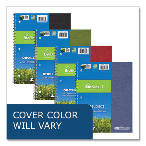 Earthtones Biobased 1 Subject Notebook, Medium/college Rule, Randomly Assorted Covers, (80) 11 X 9 Sheets, 24/carton