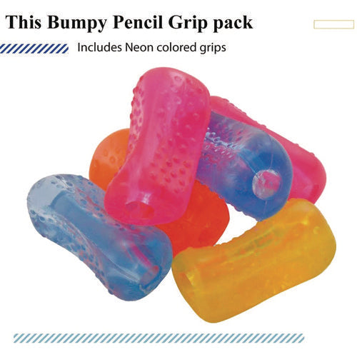 Bumpy Pencil Grip. 0.6" Long, Assorted Neon Colors, 72/carton