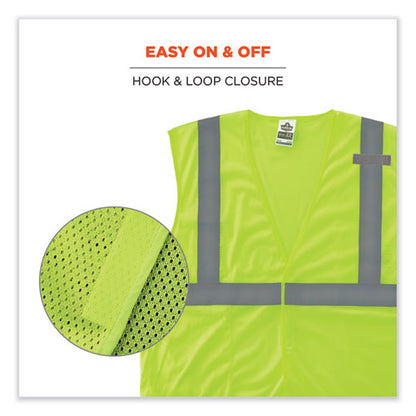 Glowear 8210hl-s Single Size Class 2 Economy Mesh Vest, Polyester, Large, Lime