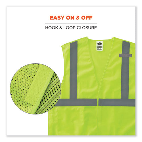 Glowear 8215ba-s Single Size Class 2 Economy Breakaway Mesh Vest, Polyester, 3x-large, Lime