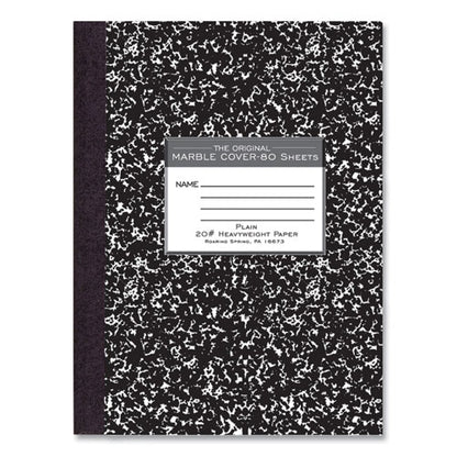 Hardcover Marble Composition Book, Unruled, Black Marble Cover, (80) 10.25 X 7.88 Sheets, 24/carton