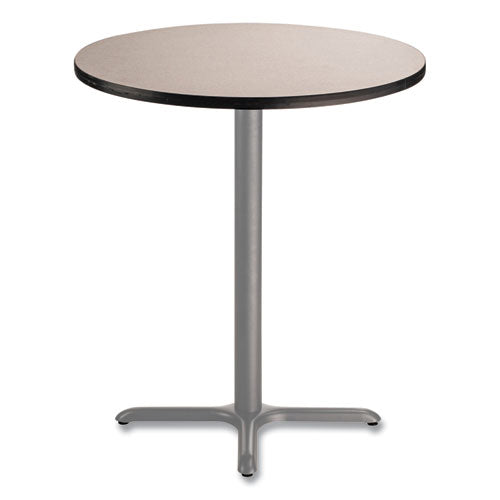 Cafe Table, 36" Diameter X 42h, Round Top/x-base, Gray Nebula Top, Gray Base