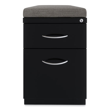 Arch Pull 20 Deep Mobile Pedestal File, 2-drawer: Box/file, Letter, Black, 15 X 19.88 X 23.75