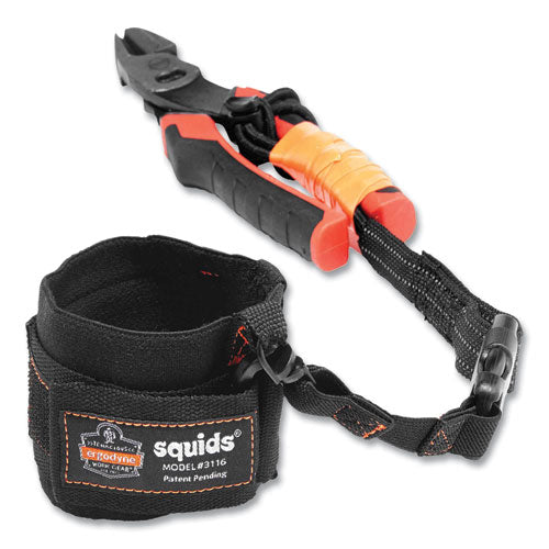 Squids 3192 Wrist Lanyard Tethering Kit, 3 Lb Max Working Capacity, 7.5" Long, Black