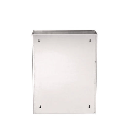 Stainless Steel Surface-mounted Waste Receptacle, 6.4 Gal, Brushed Stainless Steel