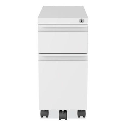 Zip Mobile Pedestal File, 2-drawer: Box/file, Legal/letter, White, 10 X 19.88 X 21.75