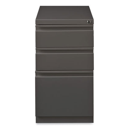 Full-width Pull 20 Deep Mobile Pedestal File, 3-drawer: Box/box/file, Letter, Medium Tone, 15x19.88x27.75