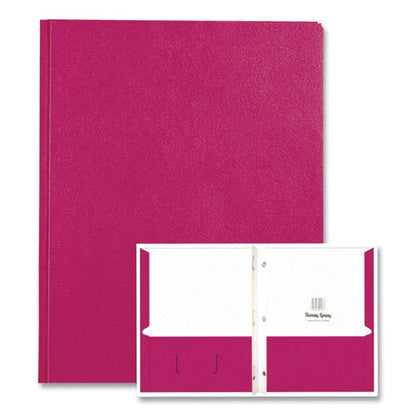 Pocket Folder With 3 Fasteners, 0.5" Capacity, 11 X 8.5, Maroon, 25/box, 10 Boxes/carton