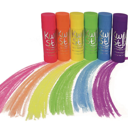 Jumbo Kwik Stix Tempera Paint Set, 6 Assorted Neon Colors, 6/pack, 12 Packs/carton