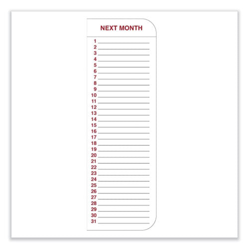 Monthly Planner Whiteboard With Radius Corners, Planning/scheduling Calendar, 36" X 24", White/red/black Surface