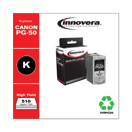 Remanufactured Black High-yield Ink, Replacement For Pg-50 (0616b002), 510 Page-yield