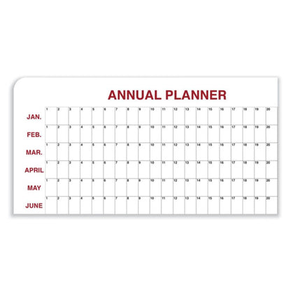 12 Month Whiteboard Calendar With Radius Corners, Planning/scheduling Calendar, 36" X 24", White/red/black Surface