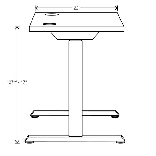 Coordinate Height Adjustable Desk Bundle 2-stage, 58" X 22" X 27.75" To 47", Silver Mesh\silver