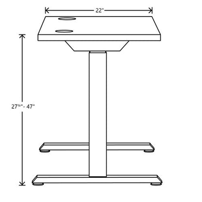 Coordinate Height Adjustable Desk Bundle 2-stage, 58" X 22" X 27.75" To 47", Silver Mesh\silver