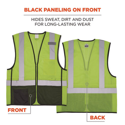 Glowear 8210z Hi-vis Class 2 Mesh Vest, 2x-large To 3x-large, Lime