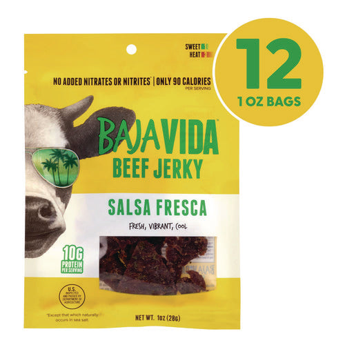 Beef Jerky Salsa Fresca Snack Pack, Salsa Fresca, 1 Oz Packet, 12/carton