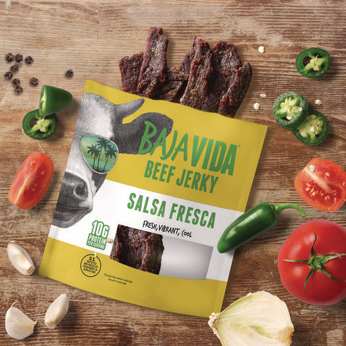 Beef Jerky Salsa Fresca Snack Pack, Salsa Fresca, 1 Oz Packet, 12/carton