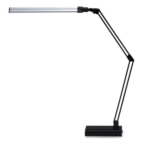 Led Ultra Slim Lamp With Swing Arm, 21.5" High, Black/silver