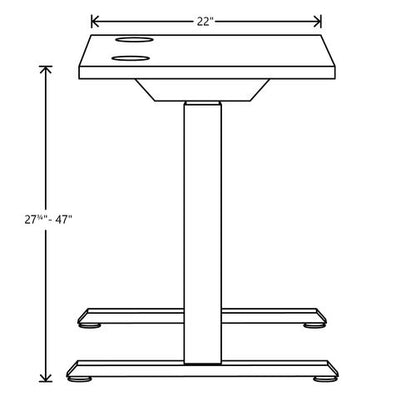 Coordinate Height Adjustable Desk Bundle 2-stage, 46" X 22" X 27.75" To 47", Pinnacle\designer White