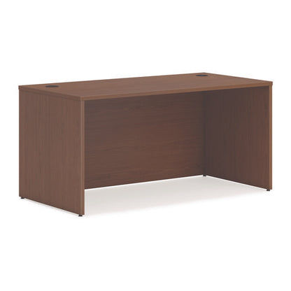 Mod L-station Double Pedestal Desk Bundle, 60" X 72" X 29", Sepia Walnut