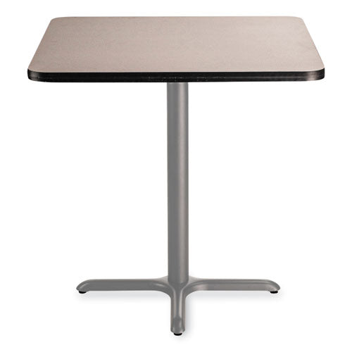 Cafe Table, 36w X 36d X 36h, Square Top/x-base, Gray Nebula Top, Gray Base