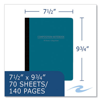 Poly Flex Composition Notebook, Med/college Rule, Assorted Cover, (70) 9.75 X 7.5 Sheets, 24/carton