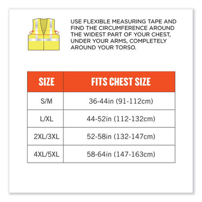 Glowear 8262frz Class 2 Fr Surveyor Zip Vest, Tencel/modacrylic/para-aramid/kevlar, 4x-large/5x-large, Lime