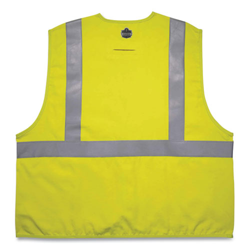 Glowear 8261frhl Class 2 Dual Compliant Fr Hook And Loop Safety Vest, Small/medium, Lime