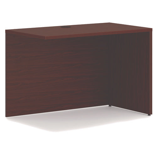 Mod L-station Double Pedestal Desk Bundle, 60" X 72" X 29", Traditional Mahogany